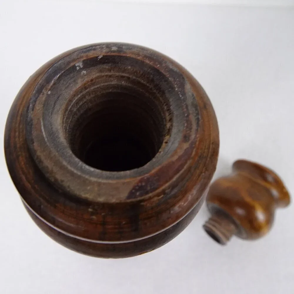 Woodcrest By Styson Wooden Salt Shaker Pepper Grinder 10 Inches MCM Vintage